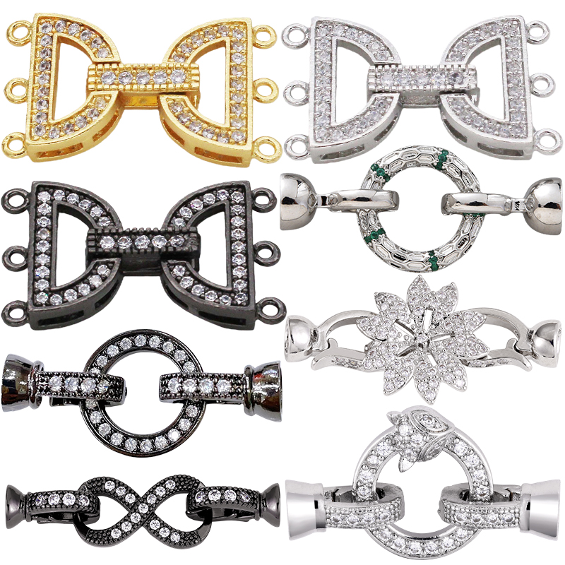 Jewelry Making With Beads - Juya 18K ゴールドメッキ装飾コネクターファスナーロッククラスプ DIY ファッション針仕事用パーツ真珠ビーズジュエリー作成用
