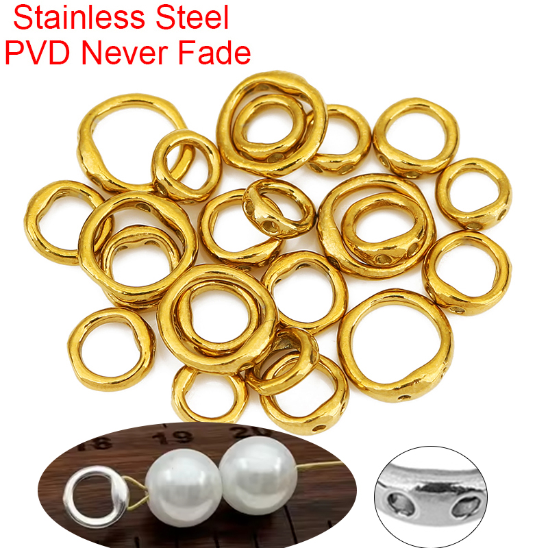 Jewelry Making With Beads - 20 個ステンレス鋼ネックレスクラスプフック糸通しビーズ用品色褪せないエンドコネクタ DIY ネックレスジュエリー作成用