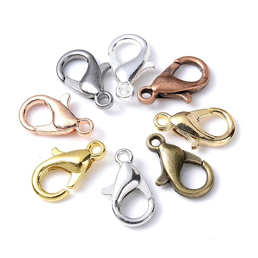 Jewelry Making Pins - 100個入り 9mm 12mm 14mm 亜鉛合金ロブスタークラスプ マルチサイズ