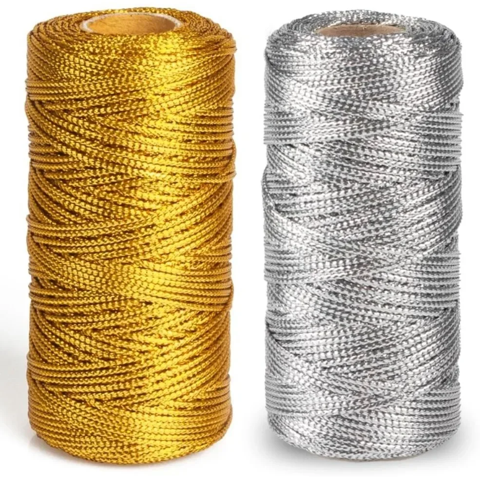 Jewelry Making Gold Wire - Macrame-コード,縫製,糸,金,銀,DIY,工芸品,100m, 1.5mm用