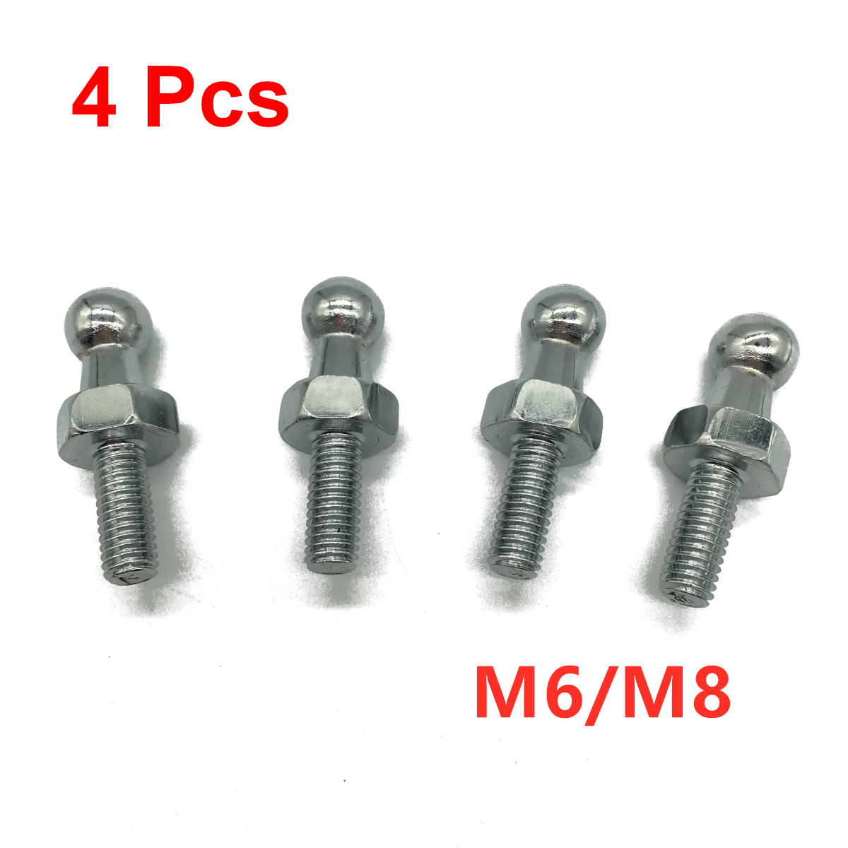 Eyepin Ball End - 4 個 10 ミリメートル M8/M6 ユニバーサル車のトランクボンネットガスストラットエンドフィッティングコネクタボールピンジョイントバルブネジ