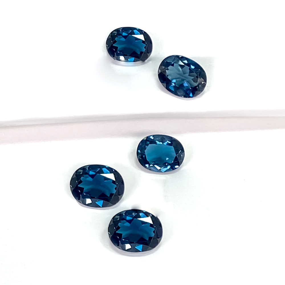 Jewelry Making In London - 20個 10個 ロンドンブルートパーズ オーバル 6x8-7x10mm ファセットカット