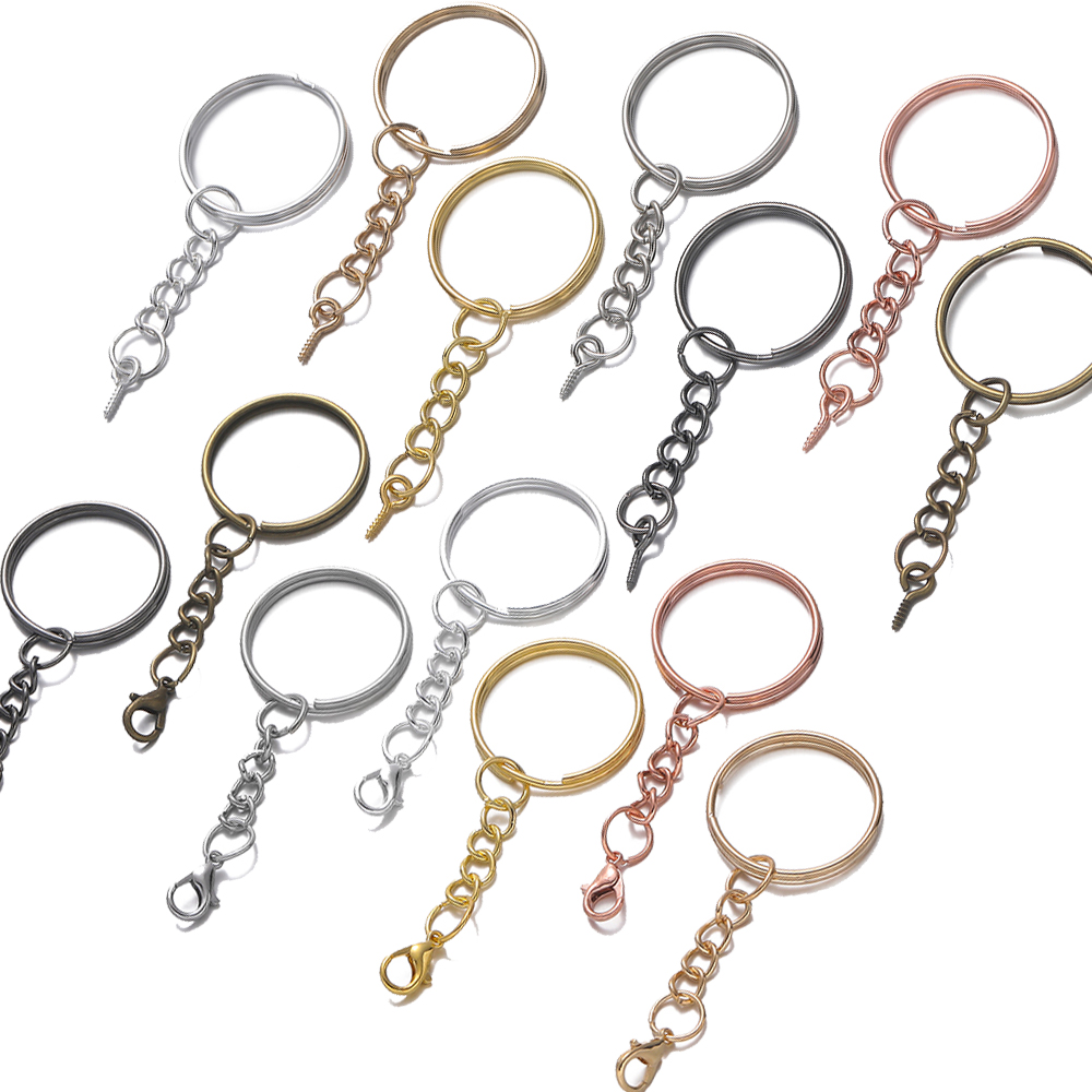 Jewelry Making Kit For Beginners - 10個/ロット 25mm スクリューアイピン キーチェーン キーリング アイネジ付き