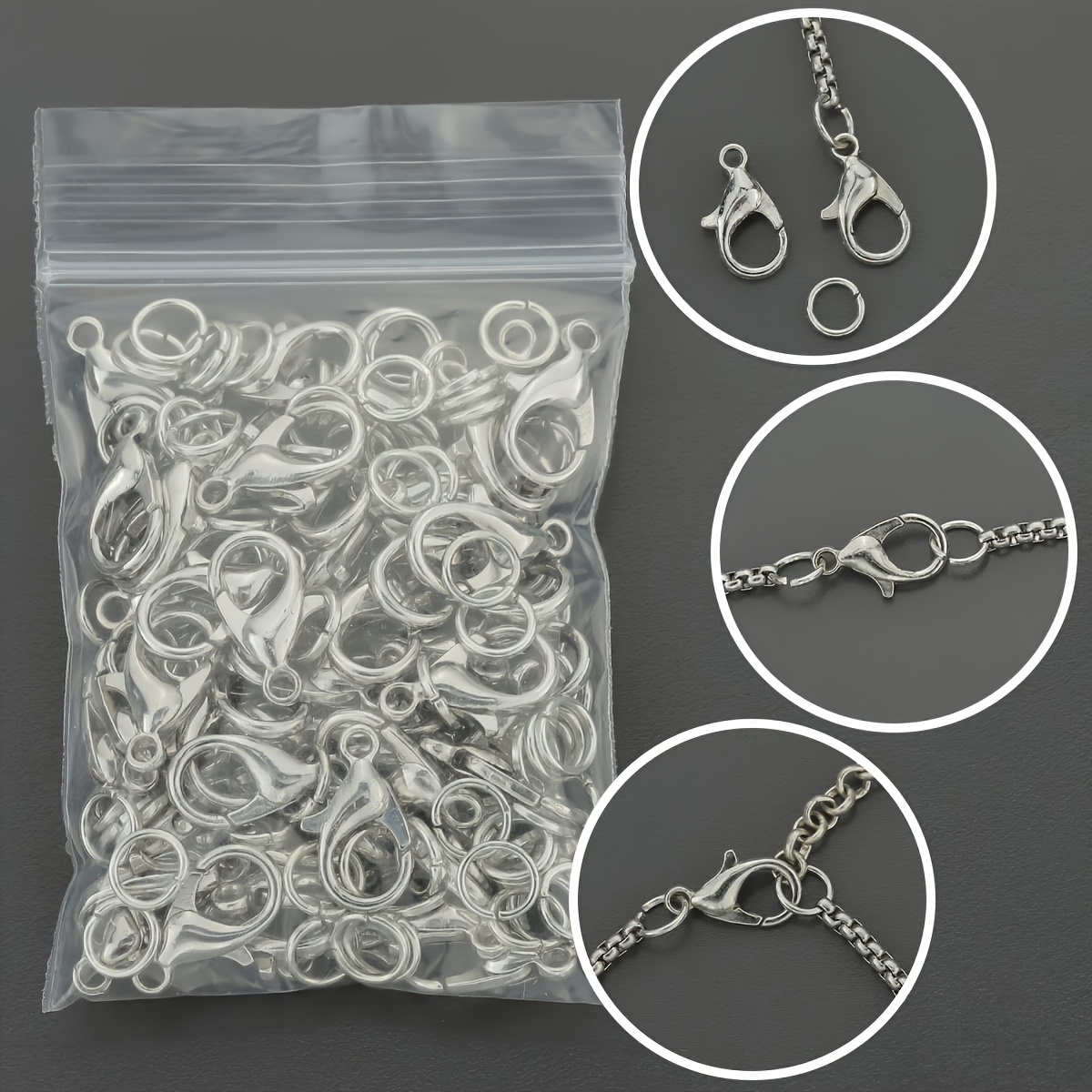 1/2/300 個ロブスタークラスプオープンジャンプリングコ - Jewelry Making Kit For Beginners のレビューと価格