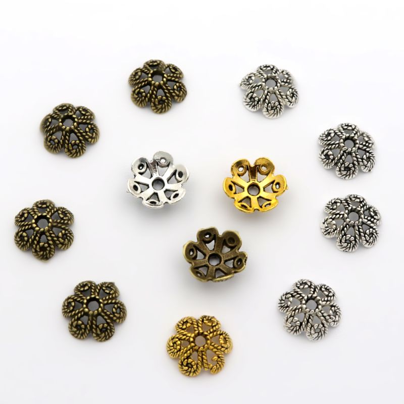 50 個の花中空ルーススペーサービーズキャップジュエリー作成 - Jewelry Making Business のレビューと価格