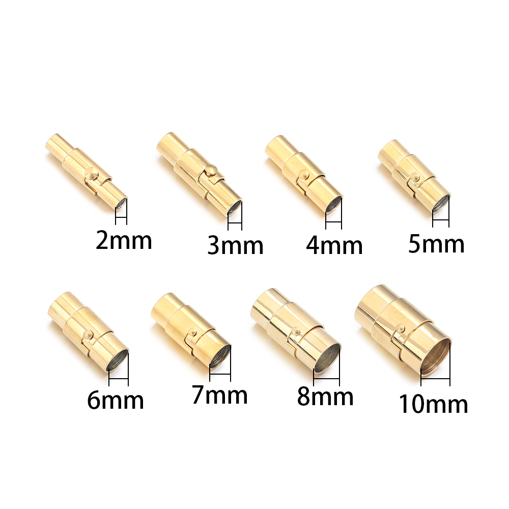 1 個の強力な磁気クラスプとロック機構付きレザーコードエンド - Jewelry Making Pins のレビューと価格