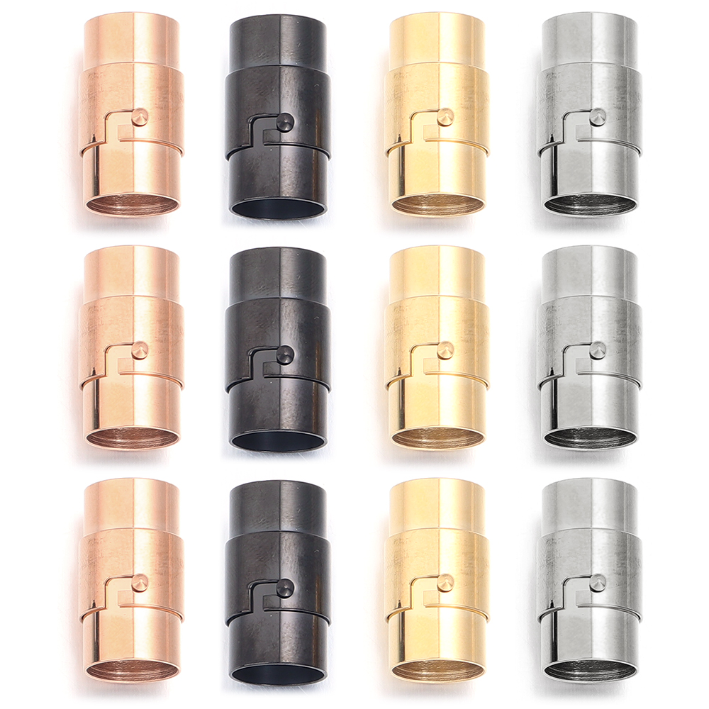 1 個の強力な磁気クラスプとロック機構付きレザーコードエンド - Jewelry Making Pins のレビューと価格