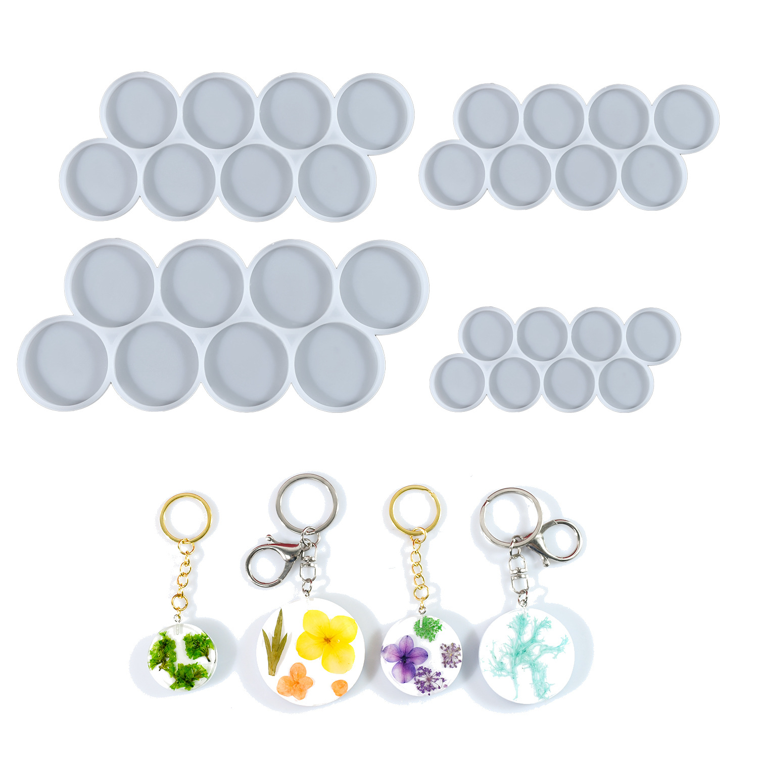 1.25～2インチの丸型シリコンモールド、樹脂ジュエリー、ペ - Resin Mold Jewelry のレビューと価格