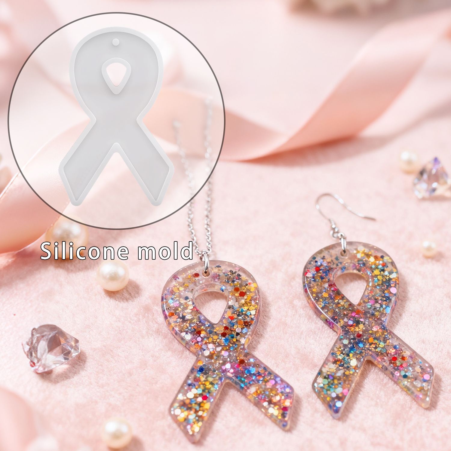 DIYリボンイヤリング樹脂型、イヤリングペンダント型、キーホ - Resin Mold Jewelry のレビューと価格