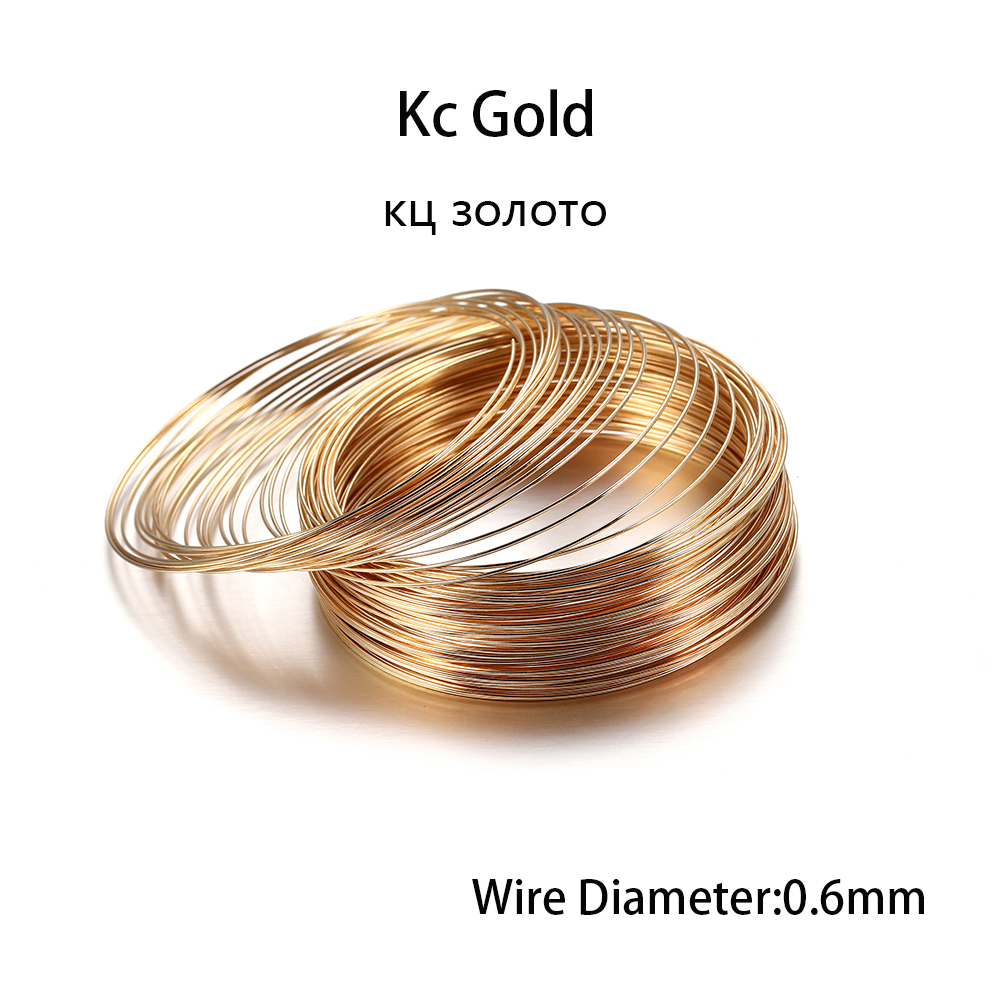 100 ループ/ロット 0.6 ミリメートルシルバーゴールド - Jewelry Making Gold Wire のレビューと価格