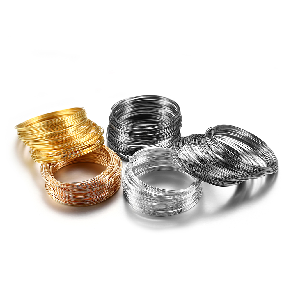 100 ループ/ロット 0.6 ミリメートルシルバーゴールド - Jewelry Making Gold Wire のレビューと価格