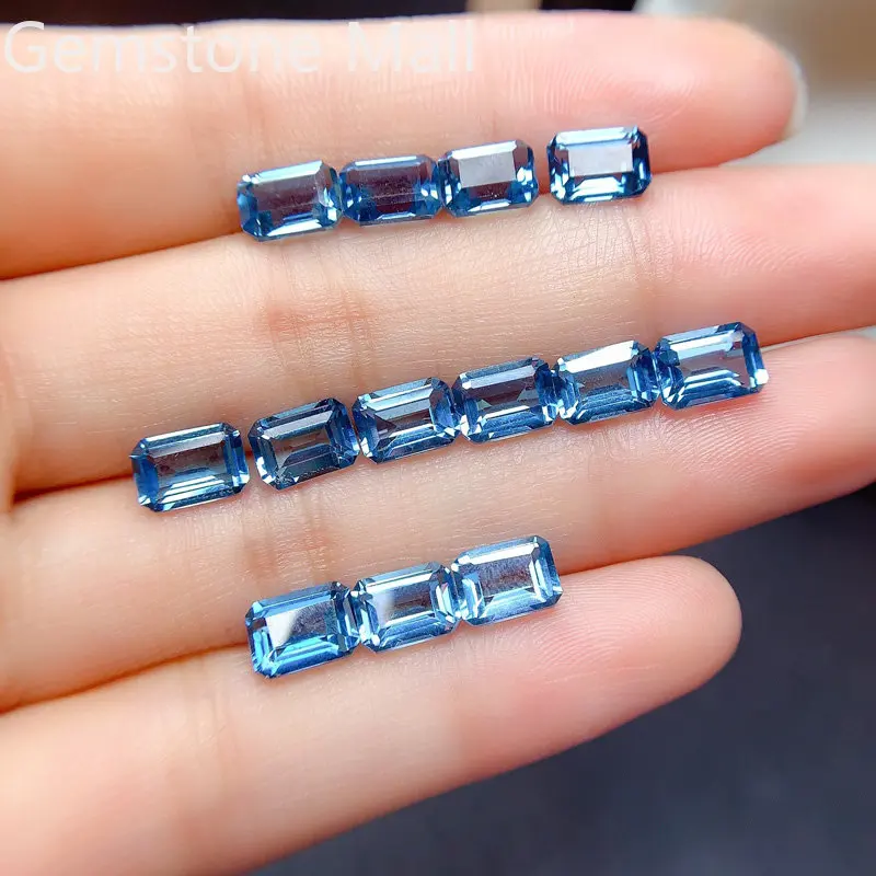 エメラルド カット ナチュラル トパーズ 4 ミリメートル  - Jewelry Making In London のレビューと価格