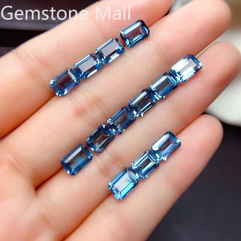 エメラルド カット ナチュラル トパーズ 4 ミリメートル  - Jewelry Making In London のレビューと価格