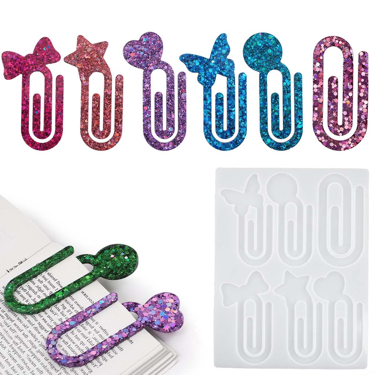 クリスタルエポキシ樹脂モールド DIY ペーパークリップホル - Resin Mold Jewelry のレビューと価格