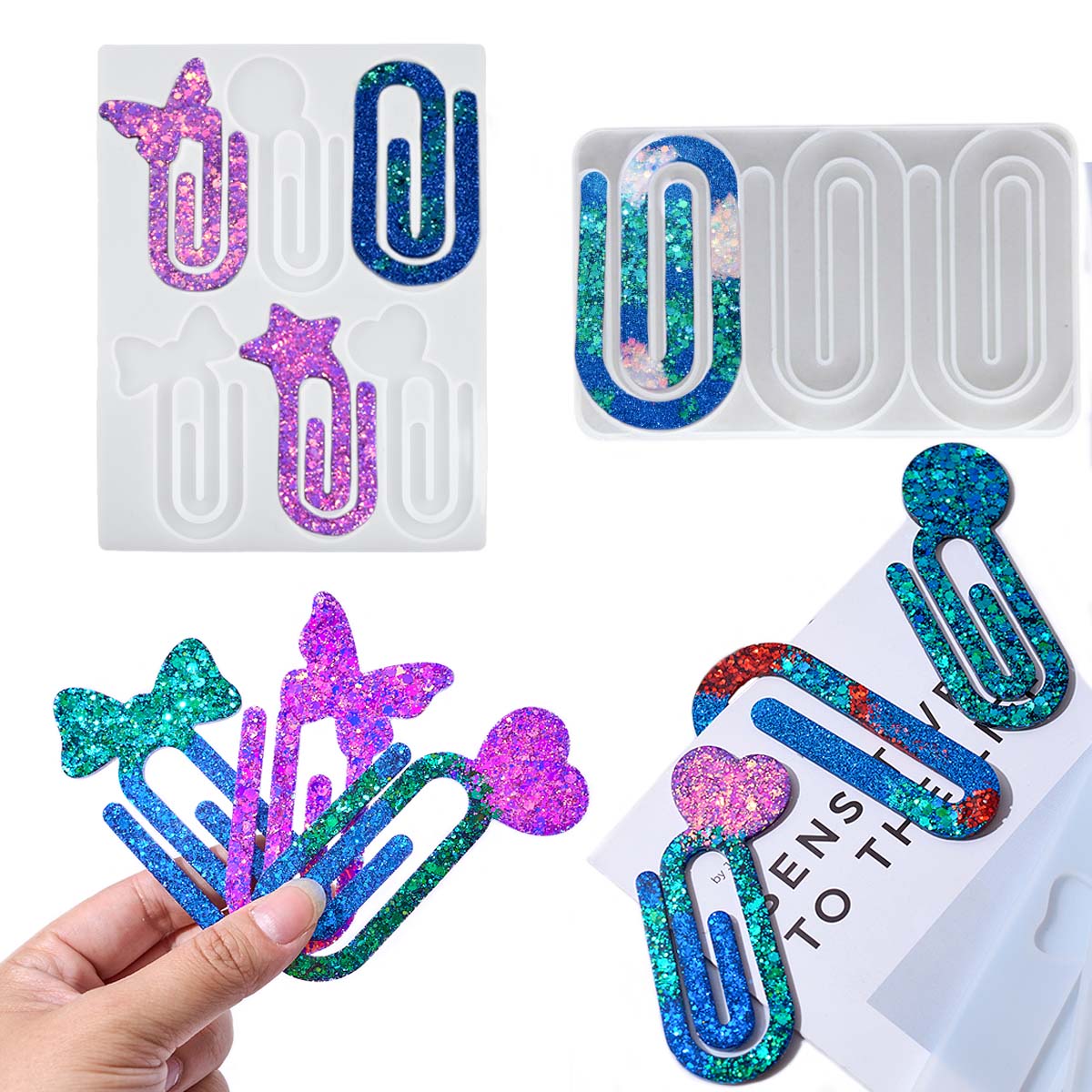 クリスタルエポキシ樹脂モールド DIY ペーパークリップホル - Resin Mold Jewelry のレビューと価格