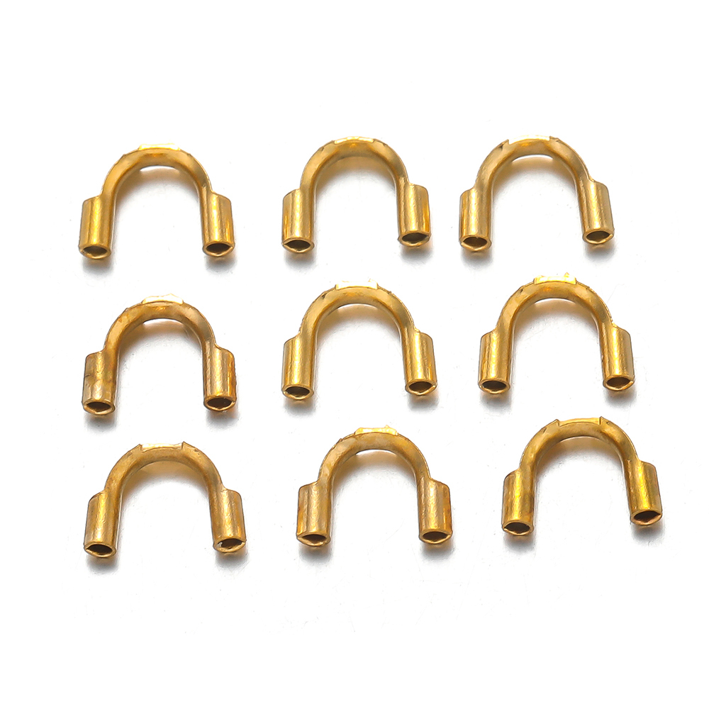 50 個ゴールドメッキステンレス鋼 U 字型接続バックルワイ - Jewelry Making Gold Wire のレビューと価格