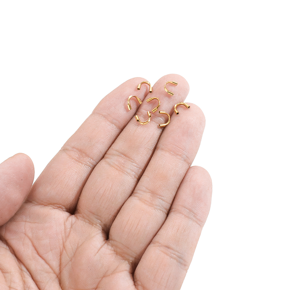 50 個ゴールドメッキステンレス鋼 U 字型接続バックルワイ - Jewelry Making Gold Wire のレビューと価格