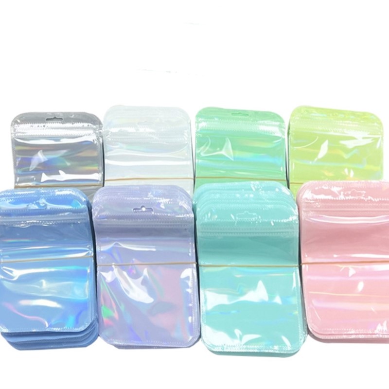 50 個ホログラフィックレーザー透明プラスチックジッパージュ - Jewelry Making Business のレビューと価格