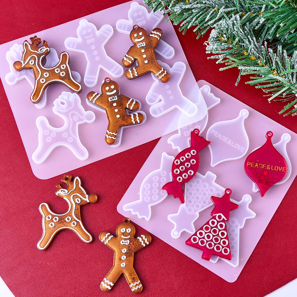 クリスマスシリーズイヤリングペンダントシリコンモールド DI - Resin Mold Jewelry のレビューと価格