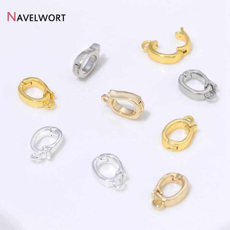 14K/18K金メッキ真鍮製ヒンジ付きネックレスエンハンサー - Jewelry Making Pins のレビューと価格