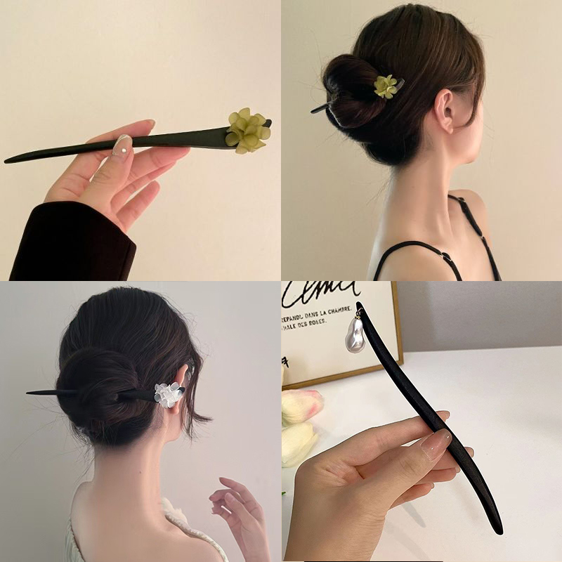 ヴィンテージ中国風の木製花ヘアスティックパールヘアピンジュエ - Jewelry Making With Beads のレビューと価格