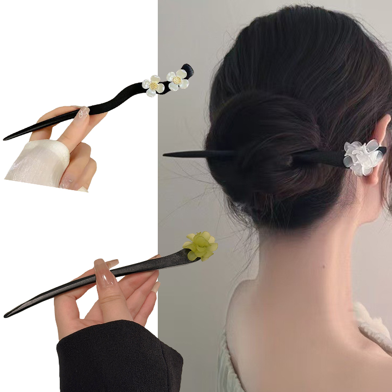ヴィンテージ中国風の木製花ヘアスティックパールヘアピンジュエ - Jewelry Making With Beads のレビューと価格