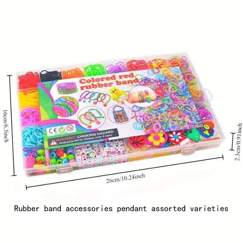 4300個以上+32色の鮮やかなカラーゴムバンド詰め合わせ  - Jewelry Making Kit For Beginners のレビューと価格
