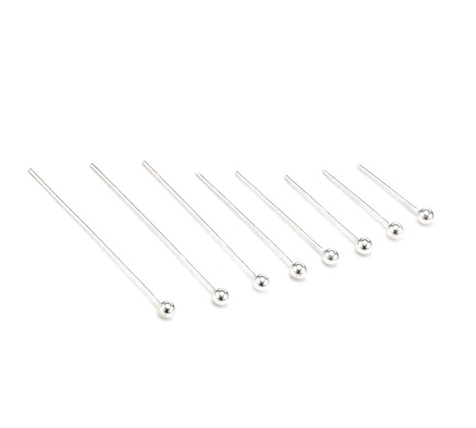 真ちゅう製のアイピン,100個,ボールヘッド,20mm, 2 - Eyepin Ball End のレビューと価格