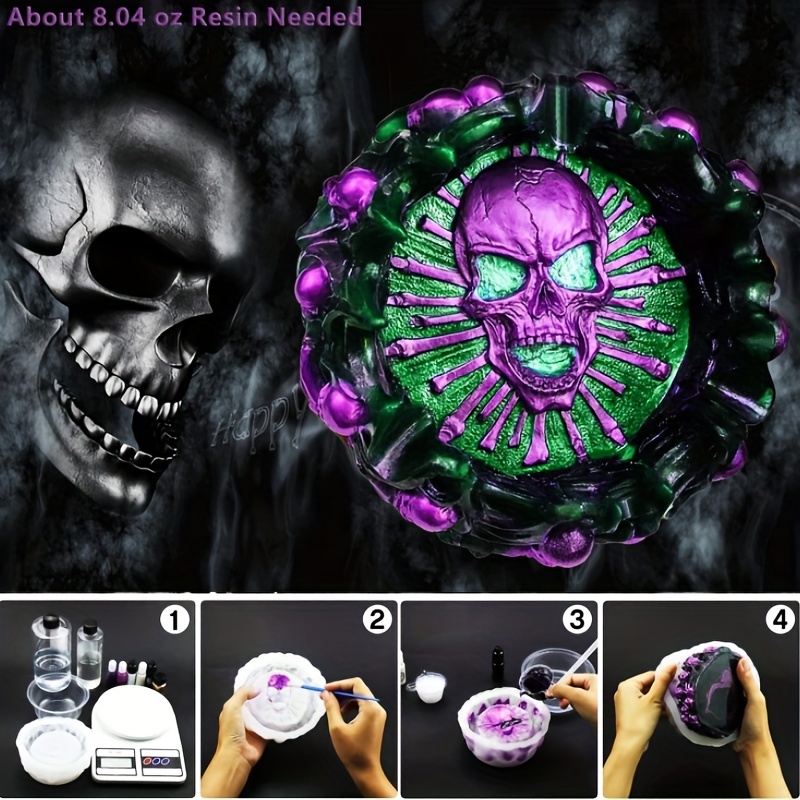 灰皿型、スカルDIYクラフトギフトエポキシ樹脂鋳造型、ジュエ - Resin Mold Jewelry のレビューと価格
