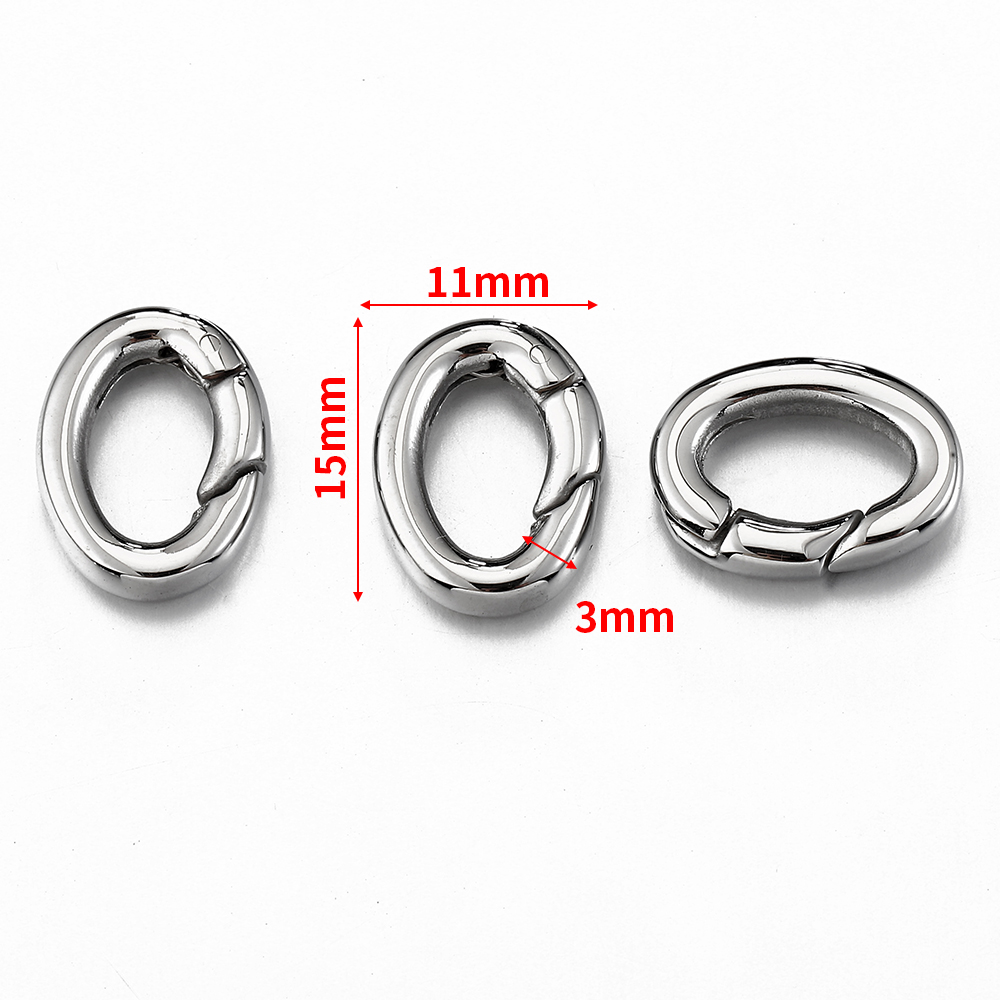 ステンレススチールクラスプ,楕円形,キーリング,ジュエリー作 - Jewelry Making Kit For Beginners のレビューと価格