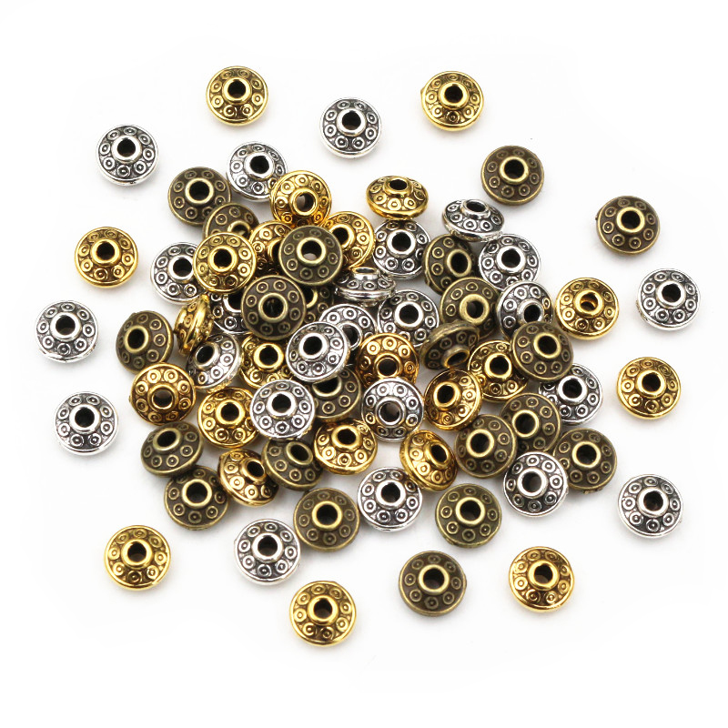 100個6x6x3.5mmブロンズアンティークゴールドシルバ - Eyepin Ball End のレビューと価格