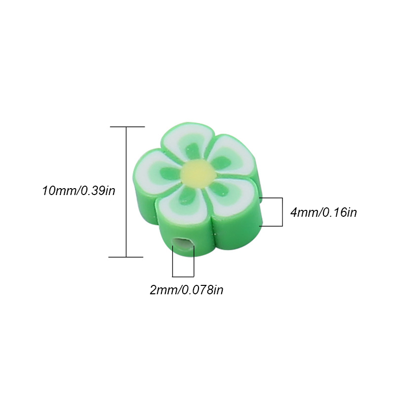 混合花ポリマークレイビーズ、DIYブレスレットネックレス、中 - Jewelry Making Business のレビューと価格