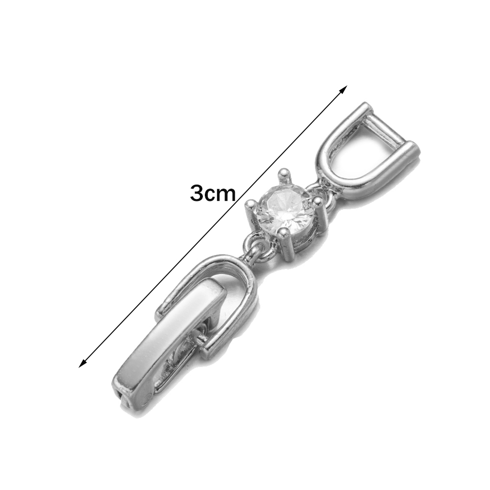 5 個ホワイトゴールドメッキクリスタルラインストーンフォール - Jewelry Making Kit のレビューと価格