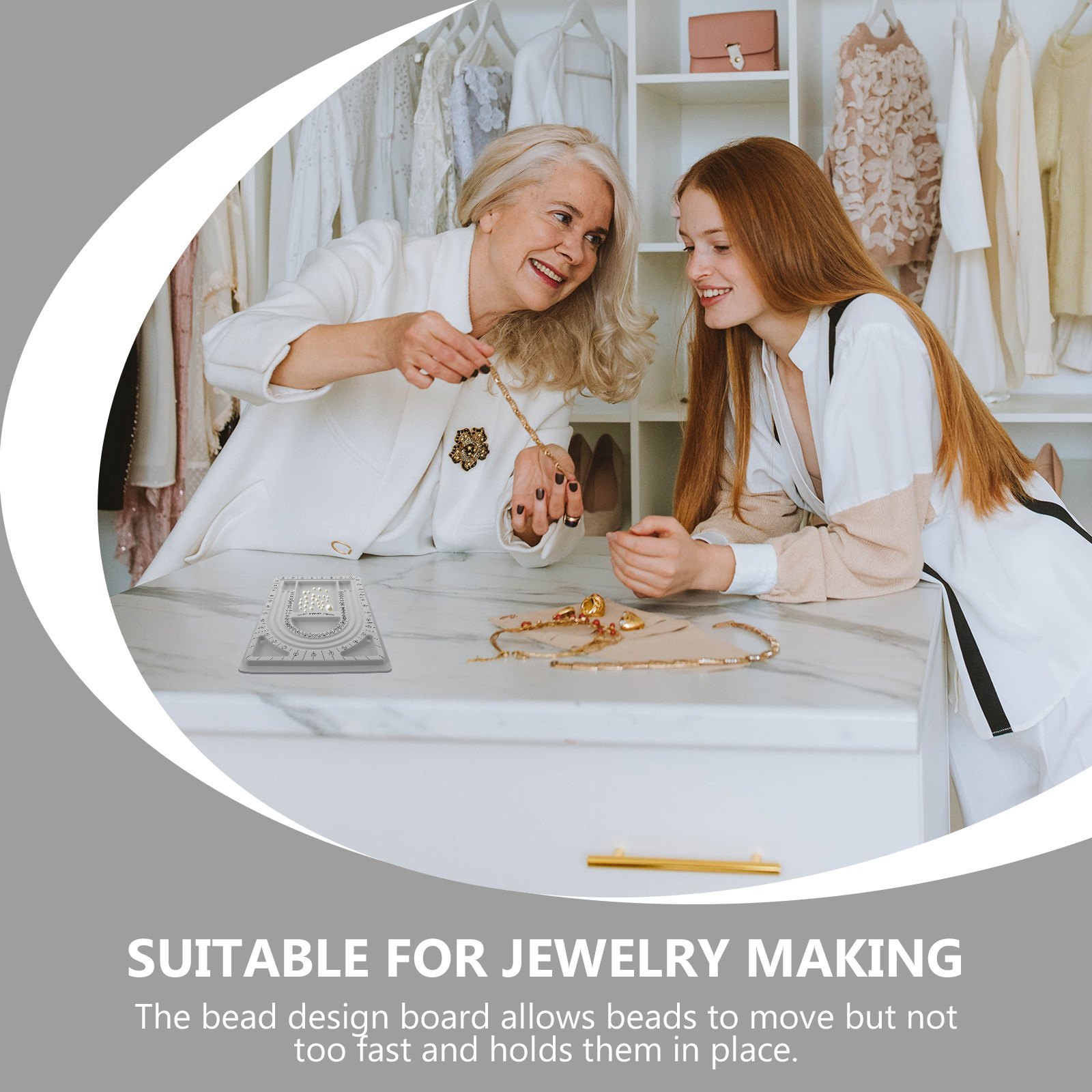 2 個ビーズデザインボードジュエリー作成トレイネックレスブレ - Jewelry Making With Beads のレビューと価格