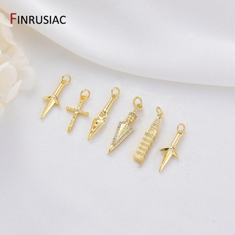 14K ゴールドメッキ真鍮クロス/ロンドン記念碑ペンダントジ - Jewelry Making In London のレビューと価格