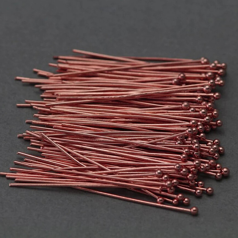 14Kローズゴールドフィルドボールヘッドピン 24ゲージワイ - Jewelry Making Gold Wire のレビューと価格