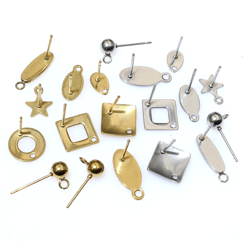 20個ステンレス鋼クラフトイヤリングスタッド幾何学的多角形イ - Jewelry Making Kit のレビューと価格