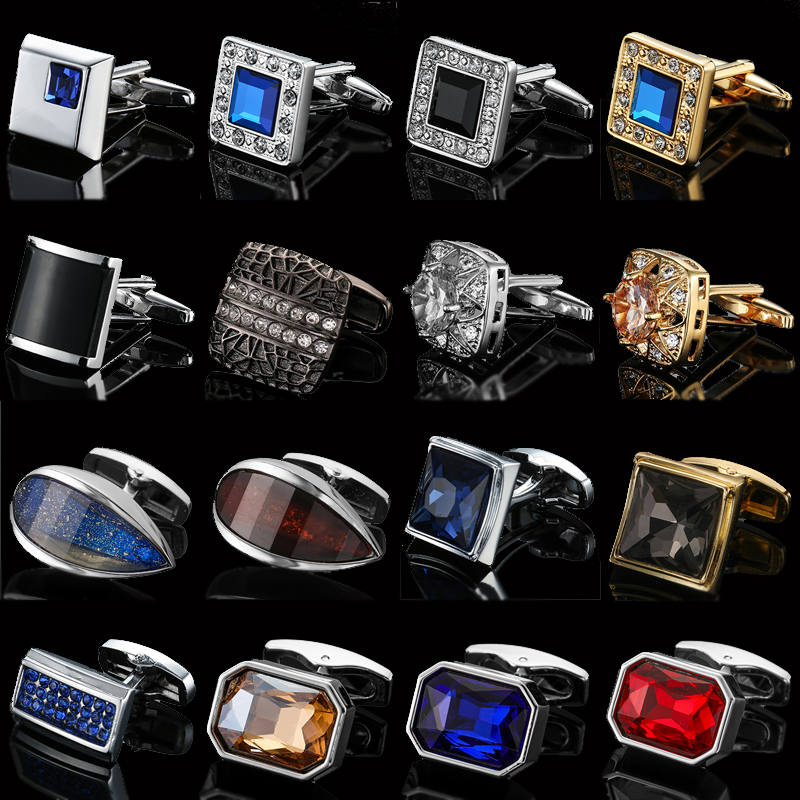 高品質メンズフレンチシャツカフス高級スクエアブルーレッドクリ - Jewelry Making Business のレビューと価格