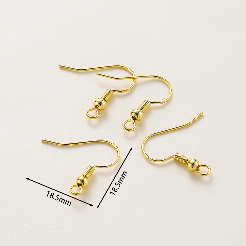 50個入り金メッキ925シルバータグイヤリングフック、ボール - Jewelry Making Gold Wire のレビューと価格