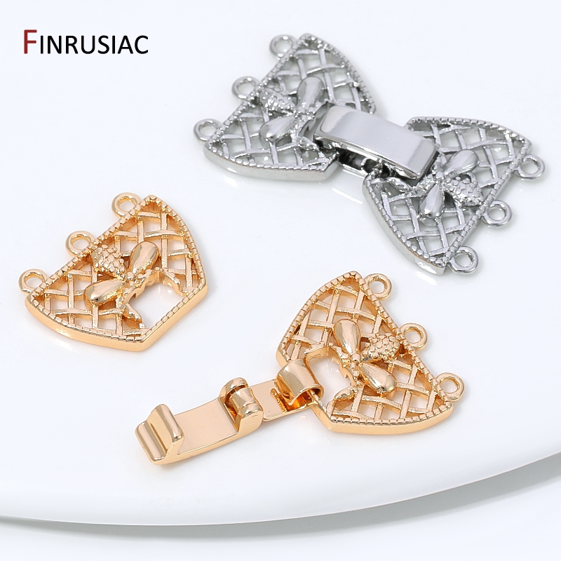 14K金メッキ真鍮製3列パールクラスプコネクター、ジュエリー - Jewelry Making With Beads のレビューと価格