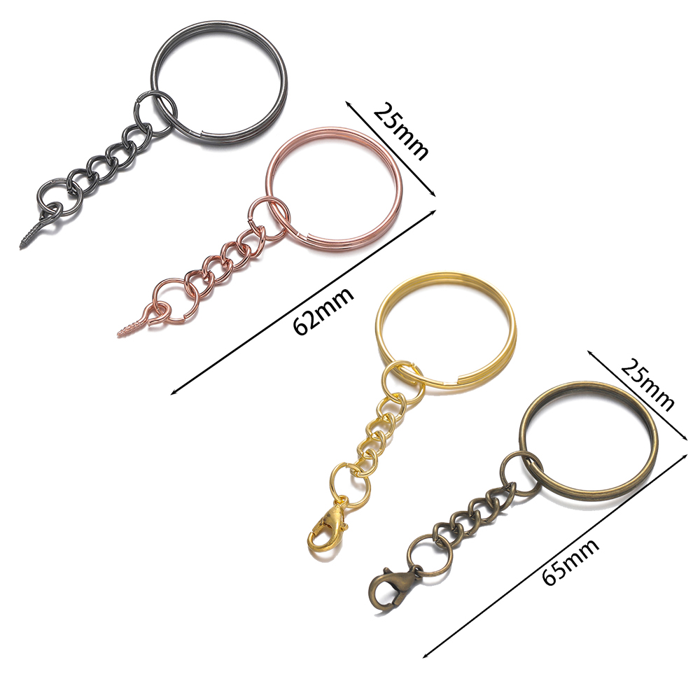 10個/ロット 25mm スクリューアイピン キーチェーン  - Jewelry Making Kit For Beginners のレビューと価格