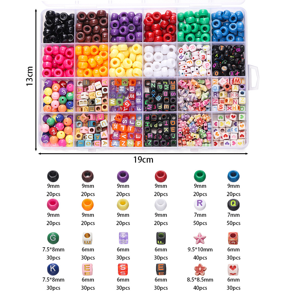 1箱 カラフルアクリルポニービーズ スクエアレタークレイスペ - Jewelry Making Kit For Beginners のレビューと価格