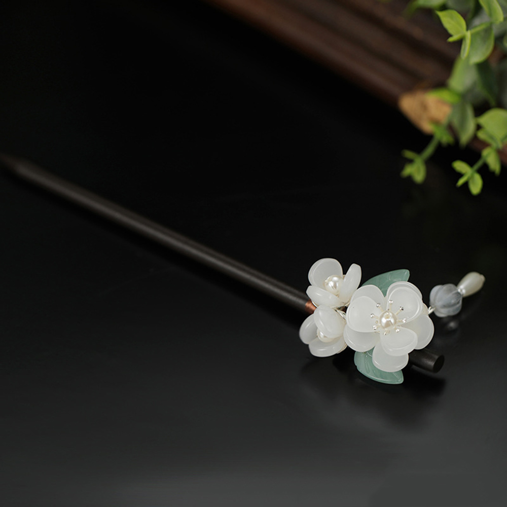 レトロな花のヘアピンパール白檀 Tassek ヘアスティック - Jewelry Making With Beads のレビューと価格