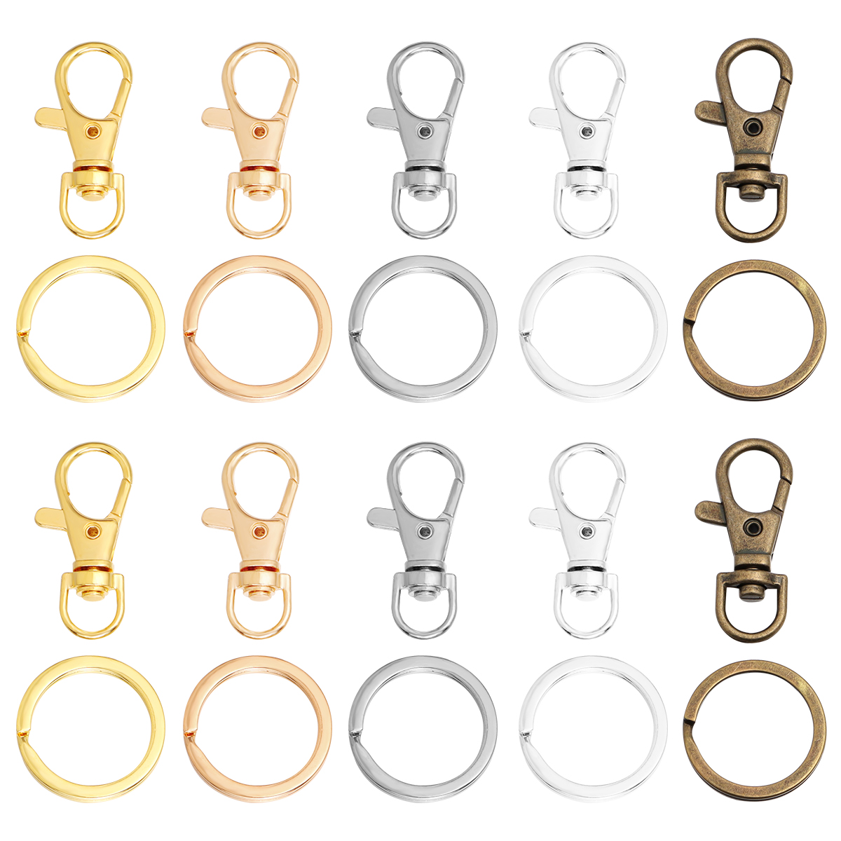 10セット合金製スイベルロブスタークラスプフック、スプリット - Jewelry Making Kit For Beginners のレビューと価格